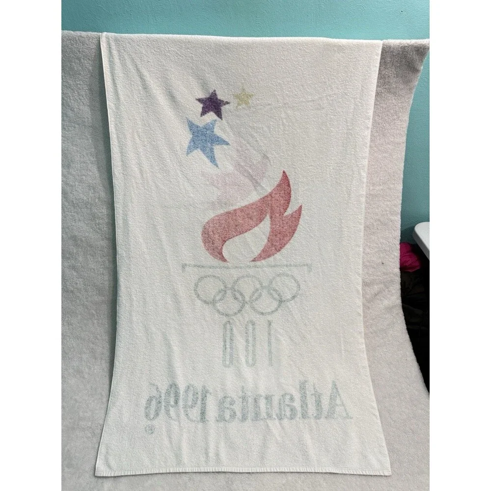 Vintage Olympics Towel Atlanta 1996 Centennial  Fieldcrest Cannon Made in USA